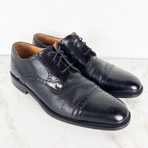 Johnston & Murphy Black Leather Oxfords